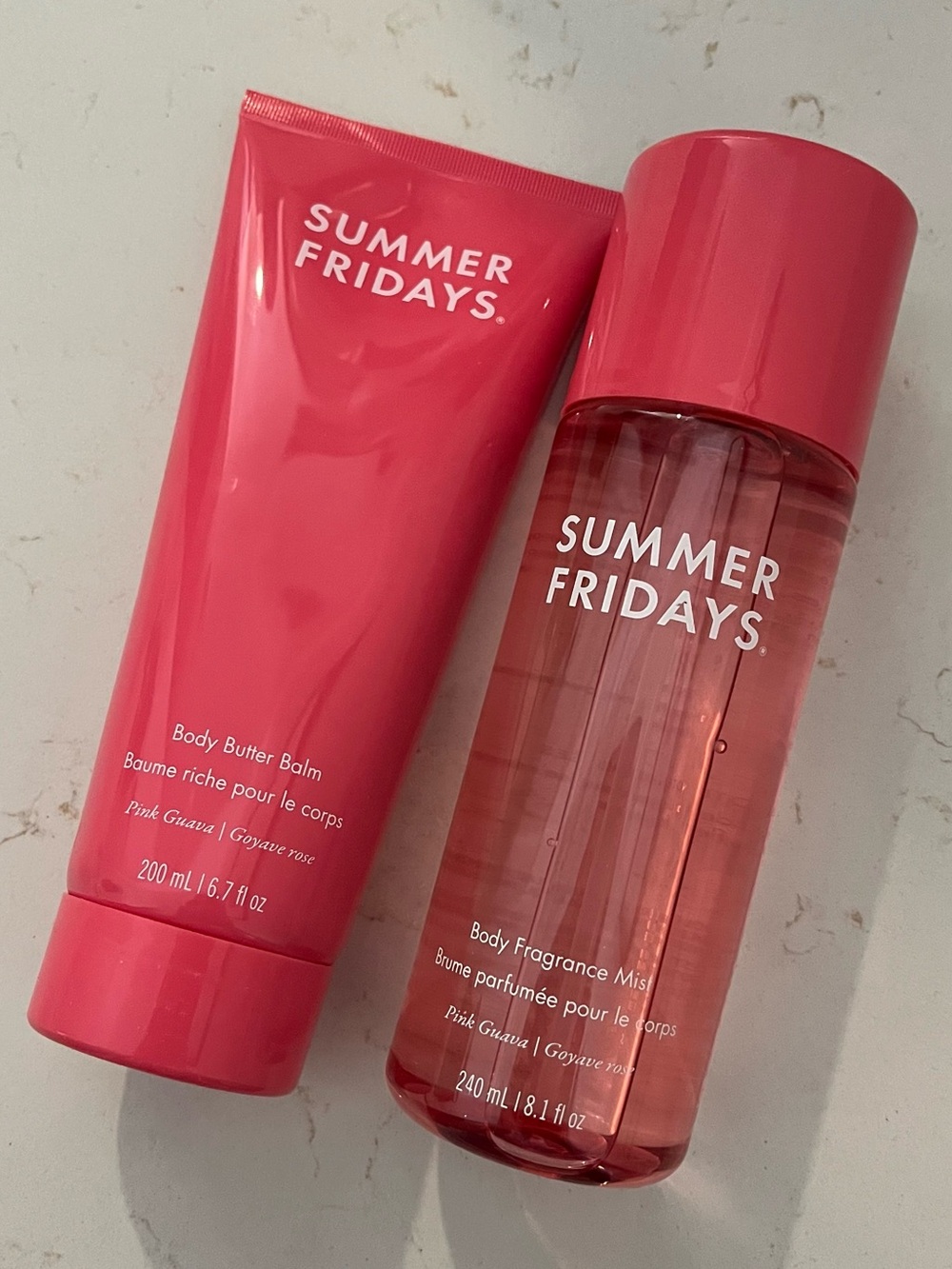 Summer Fridays Body Fragrance Mist + Body Butter Balm Duo Pink Guava